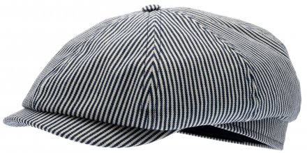 Gubbkeps / Flat cap - CTH Ericson Alan Candy Stripe (blå/vit)